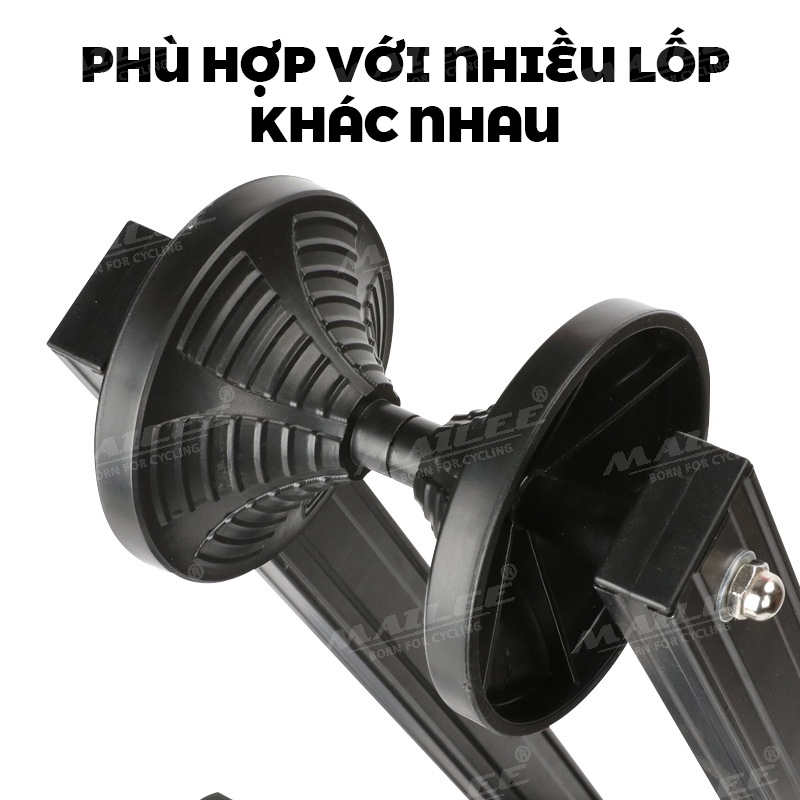 Khung Đỗ Chèn Bánh Xe Đạp Gấp gọn hỗ trợ kẹp dựng bánh xe đứng phù hợp nhiều kích thước bánh xe Mai Lee