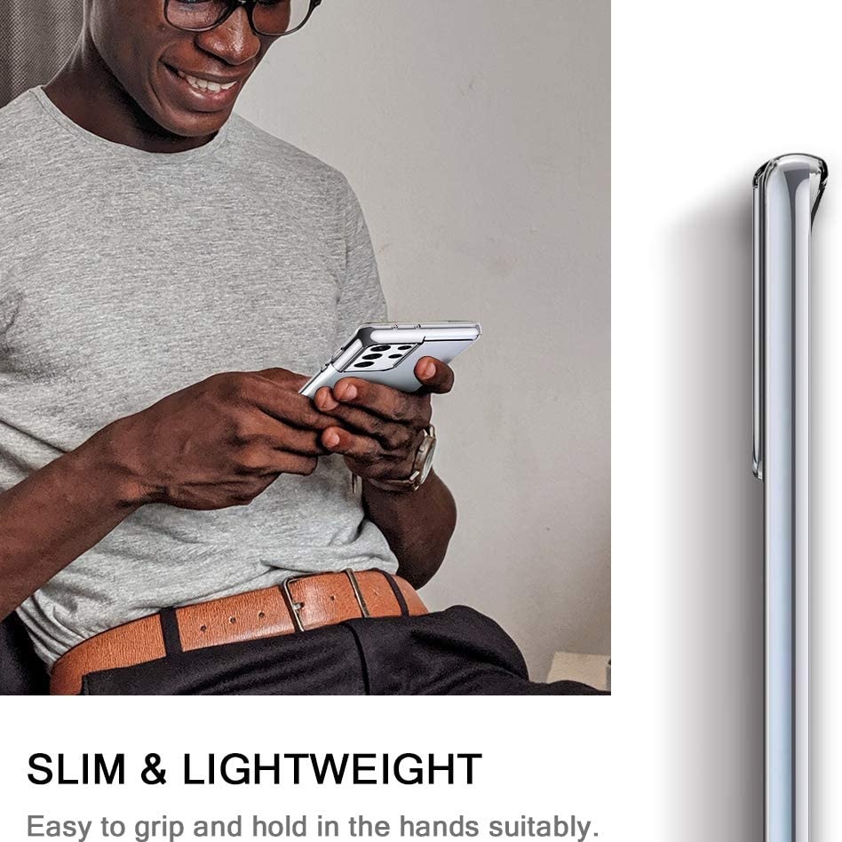 Ốp lưng silicon dẻo cho Samsung Galaxy S21 Ultra hiệu Ultra Thin mỏng 0.6mm độ trong tuyệt đối chống trầy xước - Hàng nhập khẩu