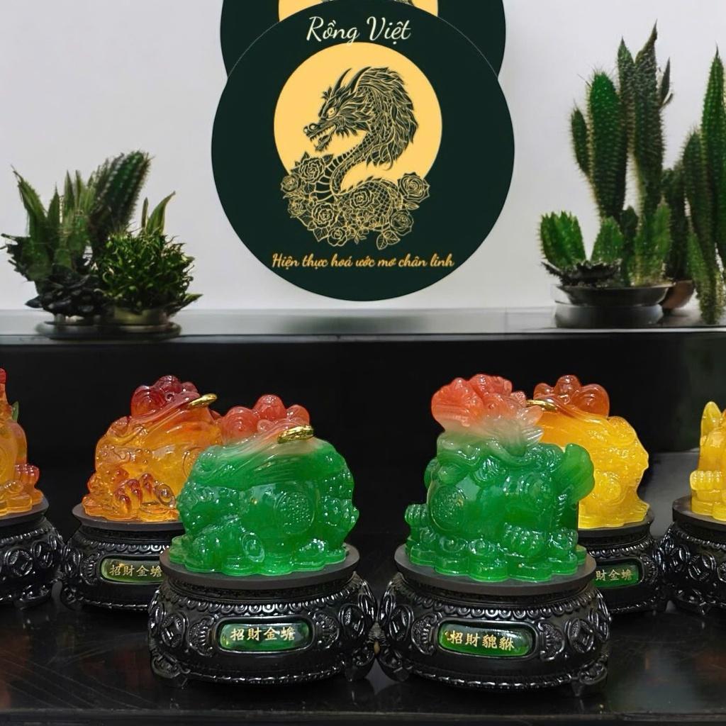 Cặp Cóc thềm thừ, Tỳ Hưu Phong Thủy RỒNG VIỆT, Linh Vật Chiêu Tài thu hút tài lộc
