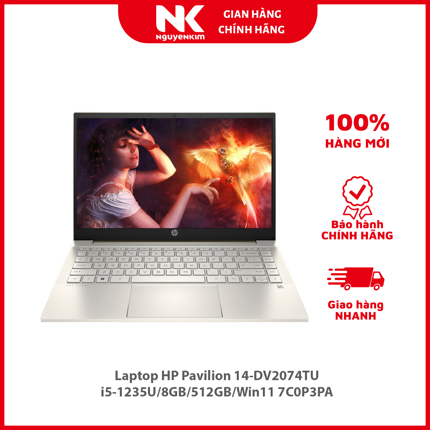 Laptop HP Pavilion 14-DV2074TU i5-1235U/8GB/512GB/Win11 7C0P3PA - Hàng chính hãng