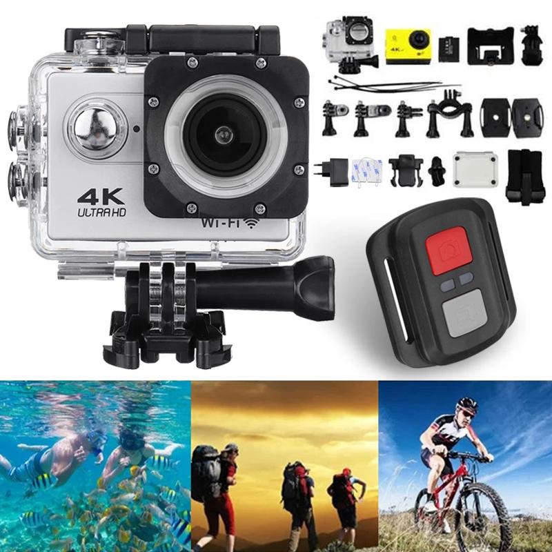 Camera Hành Động Mini Ultra HD 4K/30fps WiFi Màn Hình 2.0 Inch 170D Cam Chống Nước 30M Dưới Nước Mũ Bảo Hiểm Video Camera Thể Thao Ngoài Trời