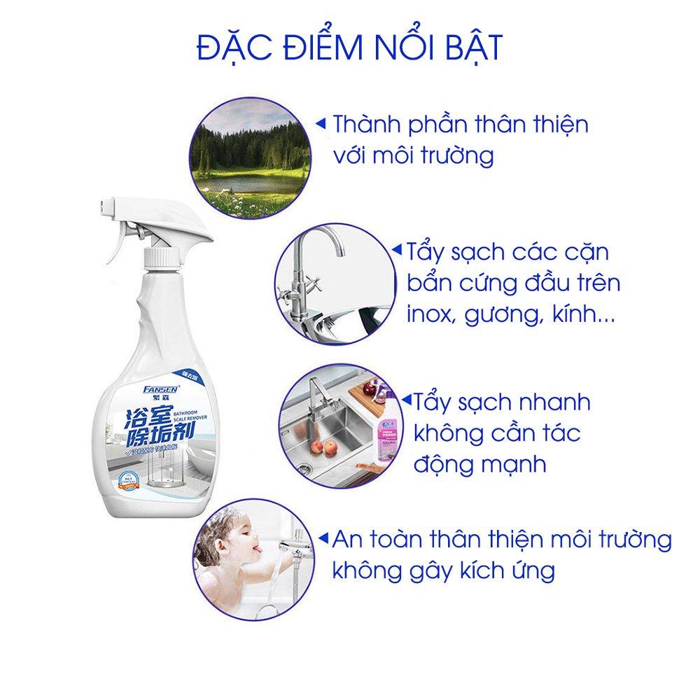 Chai xịt fansen tẩy rửa vết ố vòi sen hàng chuẩn