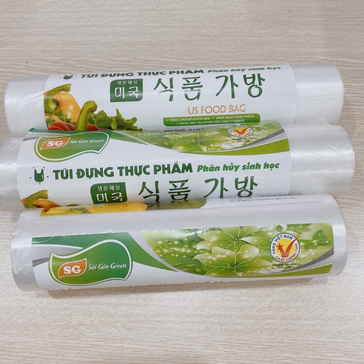 Túi Đựng Thực Phẩm Sinh Học Cuộn Túi Bóng Nhiều Kích Cỡ Đựng Thức Ăn Tủ Lạnh Bảo Quản Sạch Sẽ