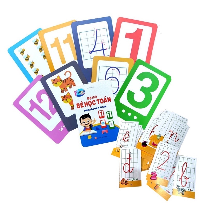 Flashcard - Bộ Thẻ Bé Học Toán - Dành Cho Trẻ 4 - 6 Tuổi