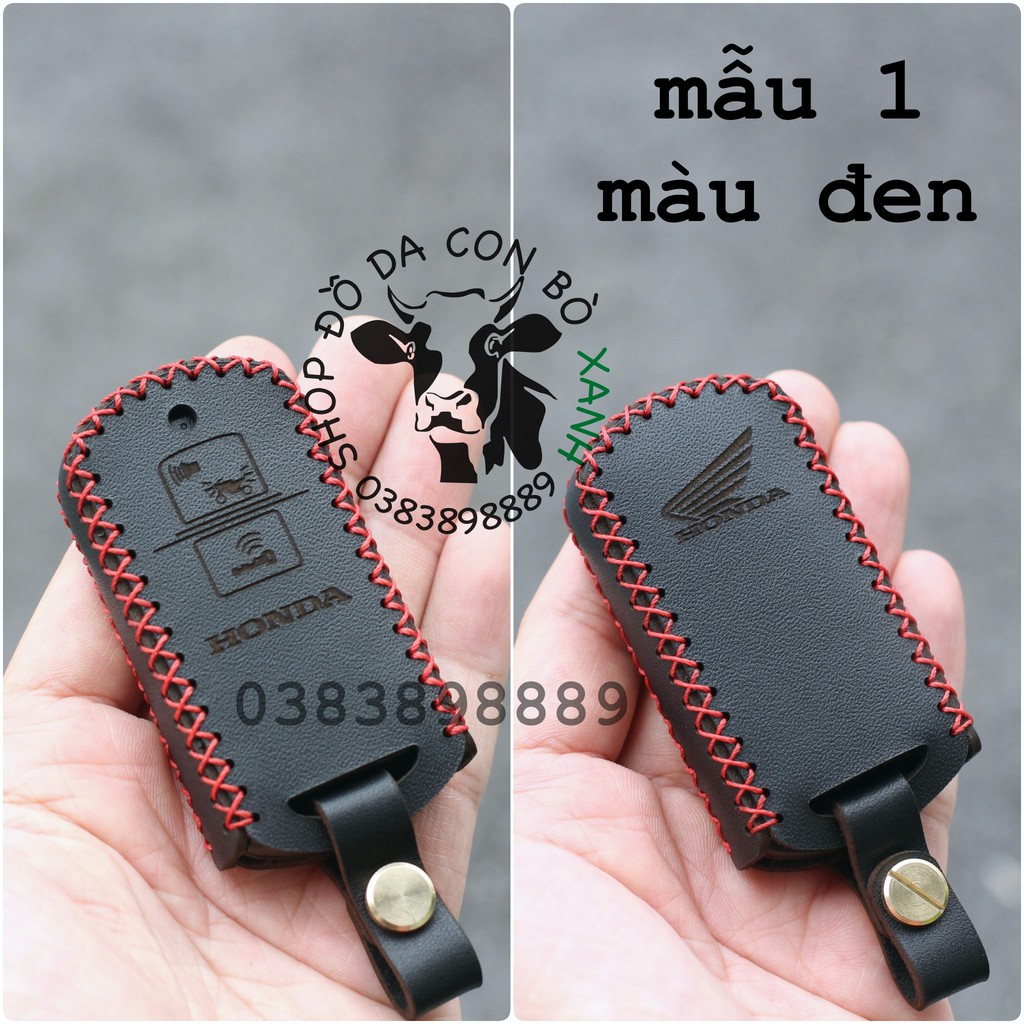 [Màu đen] Bao Da Chìa Khóa Honda Air Blade 150, Vario 150, Airblade 2020, Lead 2020 handmade da thật