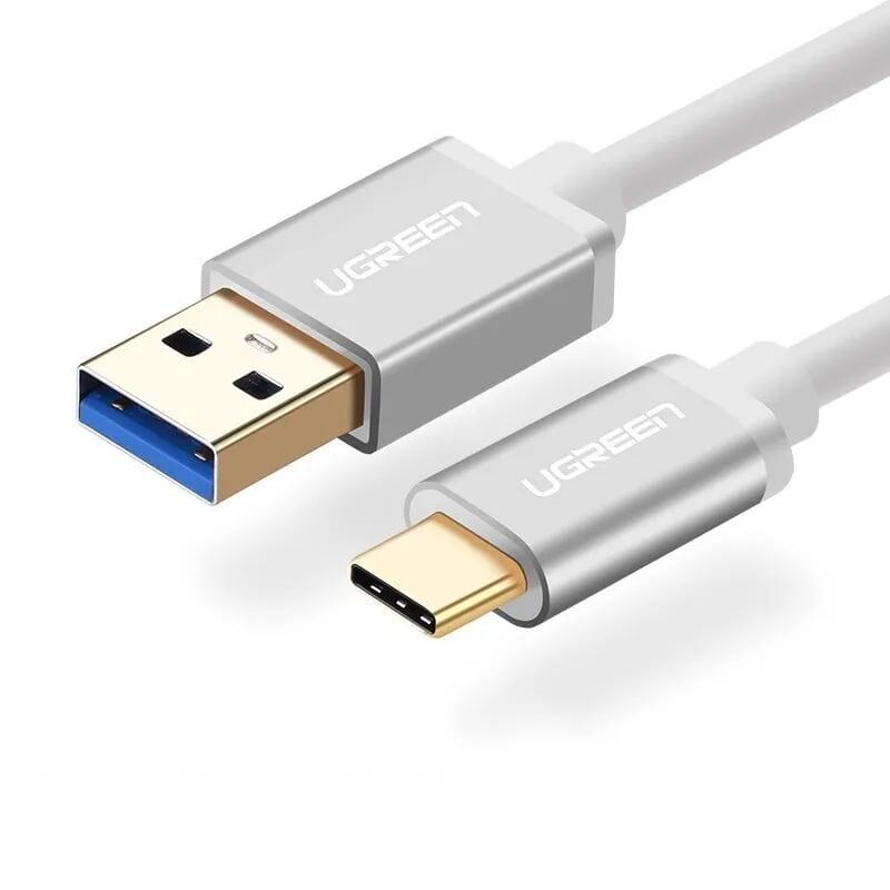 Ugreen UG30465US187TK 0.5M màu TRắng Cáp USB TypeC sang USB 3.0 cao cấp - HÀNG CHÍNH HÃNG