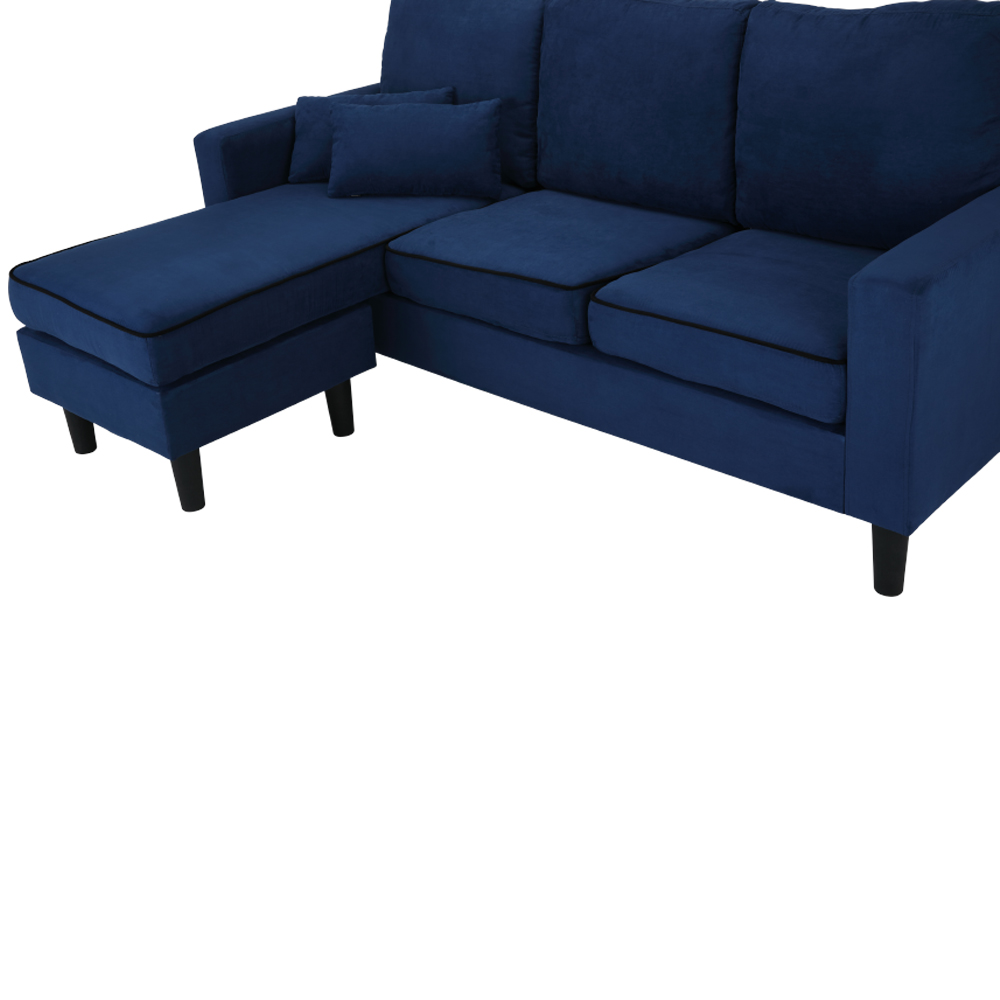 Sofa Góc L LUTHER Màu Xanh Dương Đậm Index Living Mall