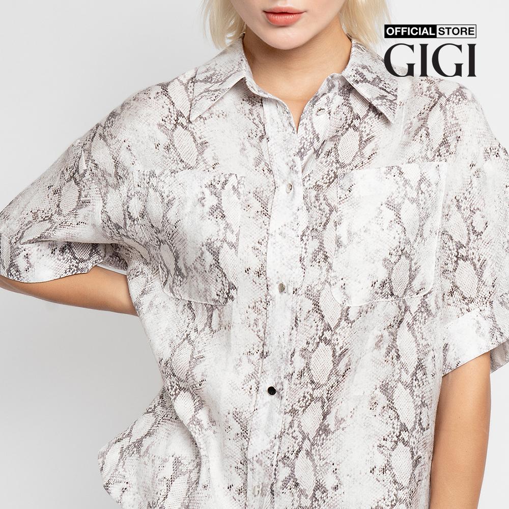 GIGI - Áo sơ mi nữ tay ngắn phom suông phối túi hiện đại G1108T212264