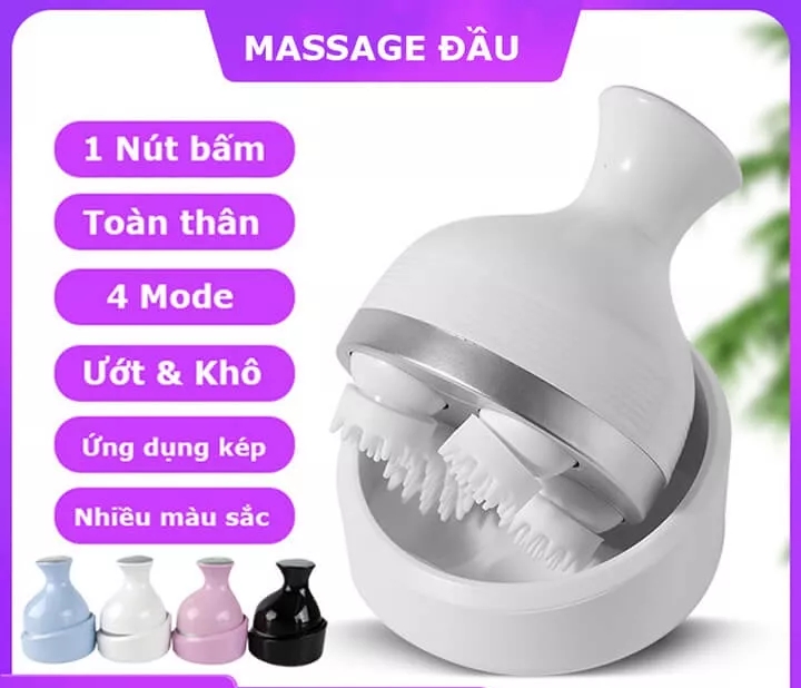 Máy massage đầu mini 3D đa năng kết hợp mát xa toàn thân tăng cường lưu thông tuần hoàn máu, thư giãn cơ thể