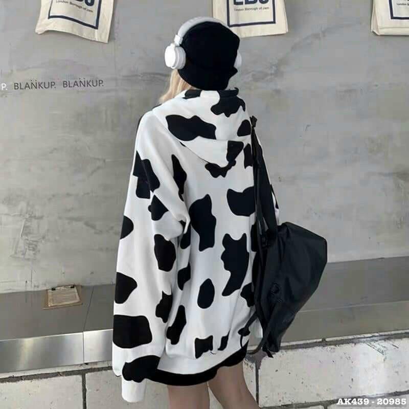 Áo Hoodie Nam Nữ Hoodie Bò Sữa Siêu Hot Nỉ Bông Dày Dặn Hàng QC Khoác BÒ SỮA HD