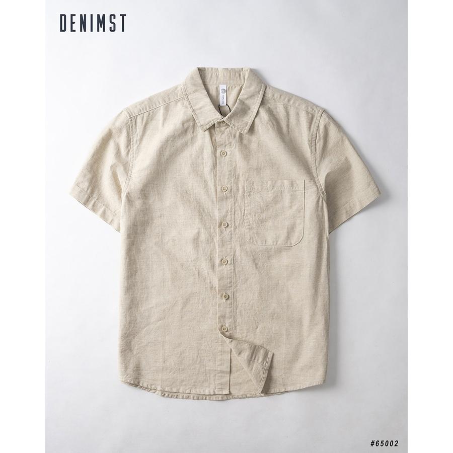 Áo Sơ Mi Nam Cộc Tay Cao Cấp DENIMST 65002 Chất Đũi Dáng Slim Fit