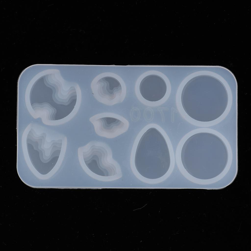 2Pcs DIY Candle Pendant Charms Jewelry Making Silicone Mold Resin Mould Tool