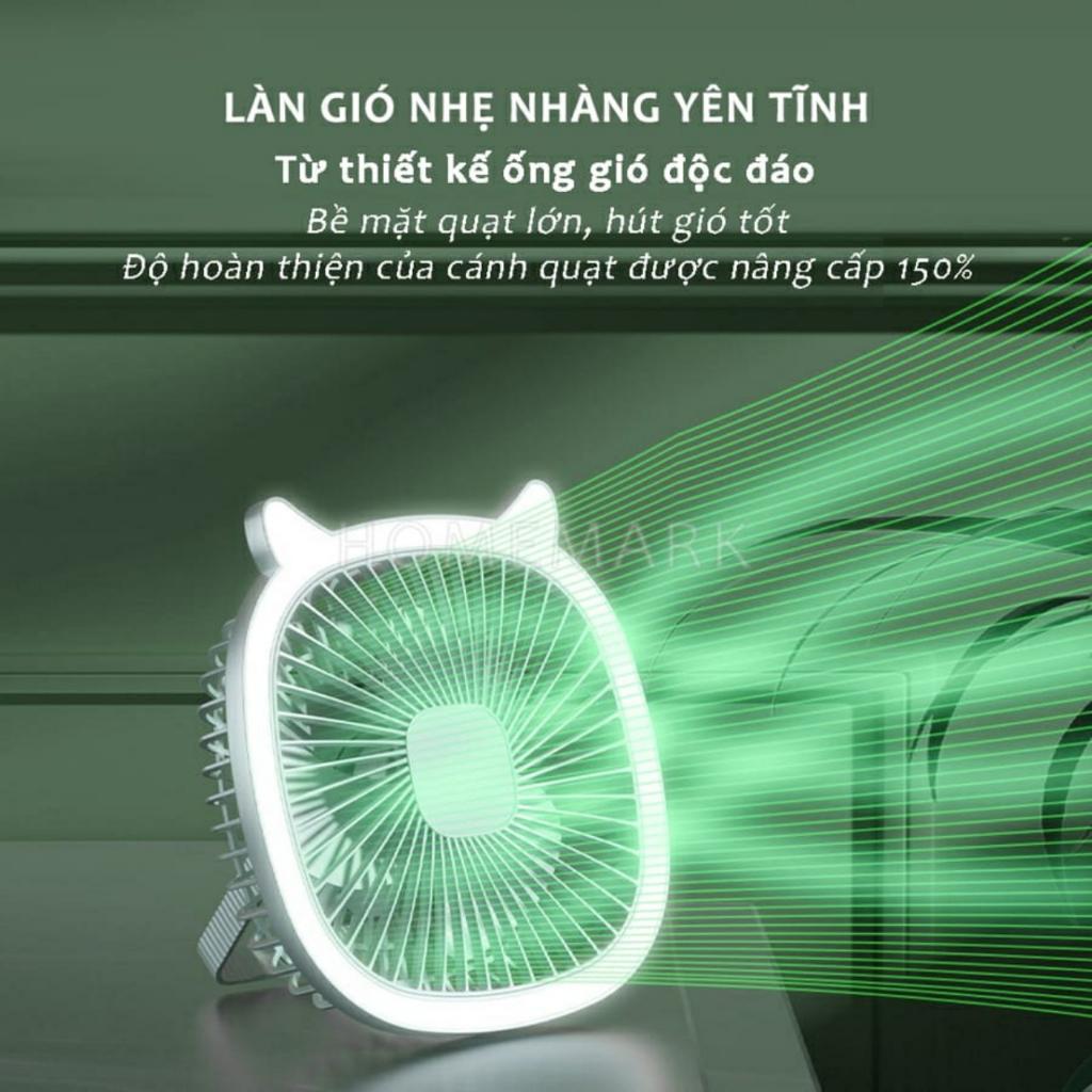 QUẠT TÍCH ĐIỆN CÓ LED - FAN F2 - PIN SẠC