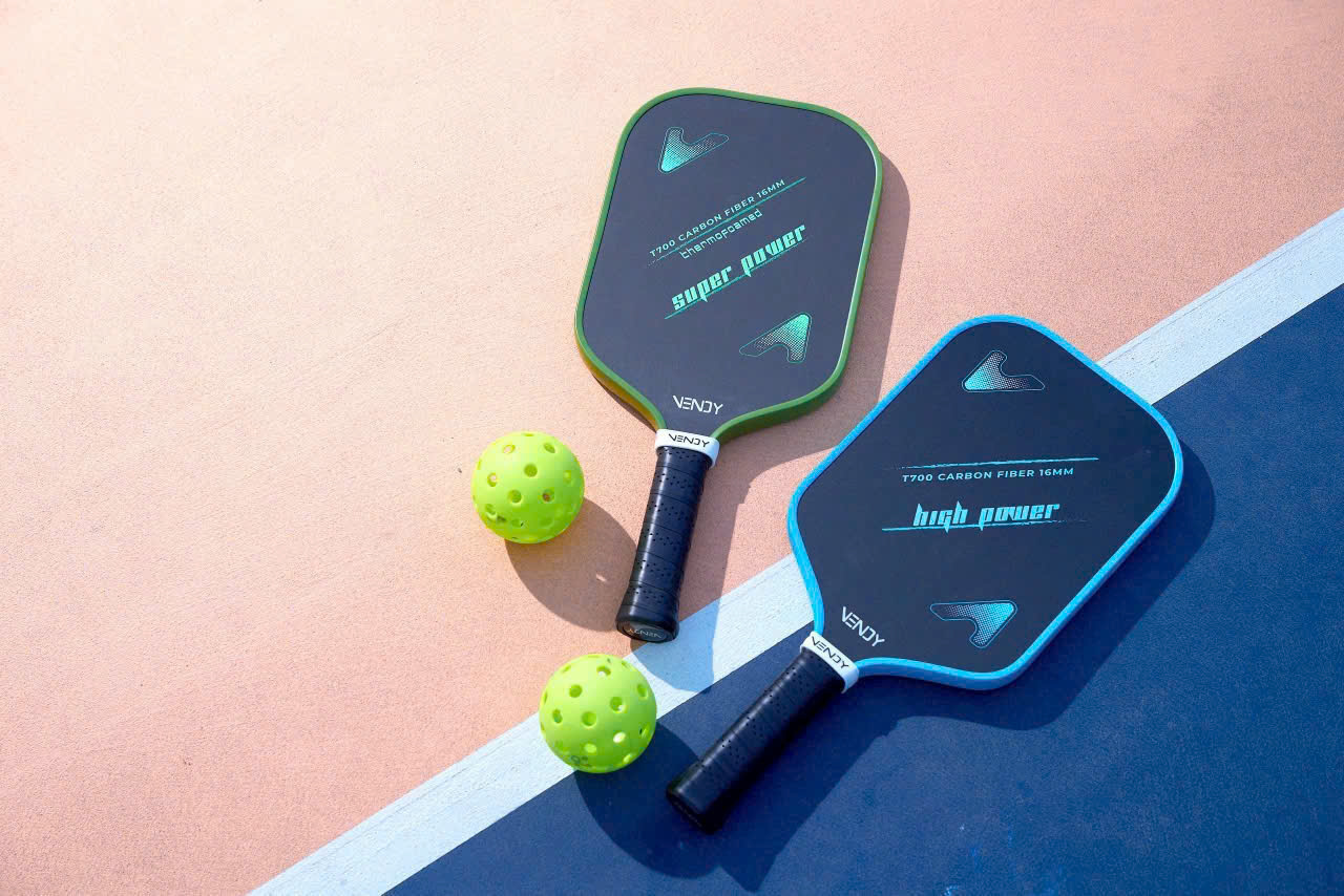 Vợt Tập Pickleball VENDY Super Power T700 Carbon Fiber 16mm Thermofoamed - Hàng Chính Hãng (1 Cái)