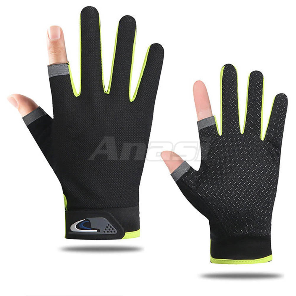 Găng tay chống nắng nam Anasi HW75 cắt 2 ngón - Găng tay chạy xe , tập gym, đi phượt