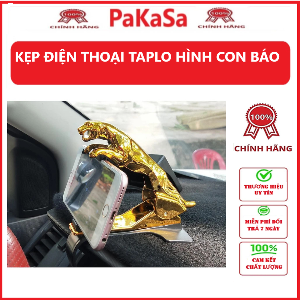 Kẹp Điện Thoại Gắn Trên Taplo Xe Hơi Hình Con Báo - Hàng chính hãng 