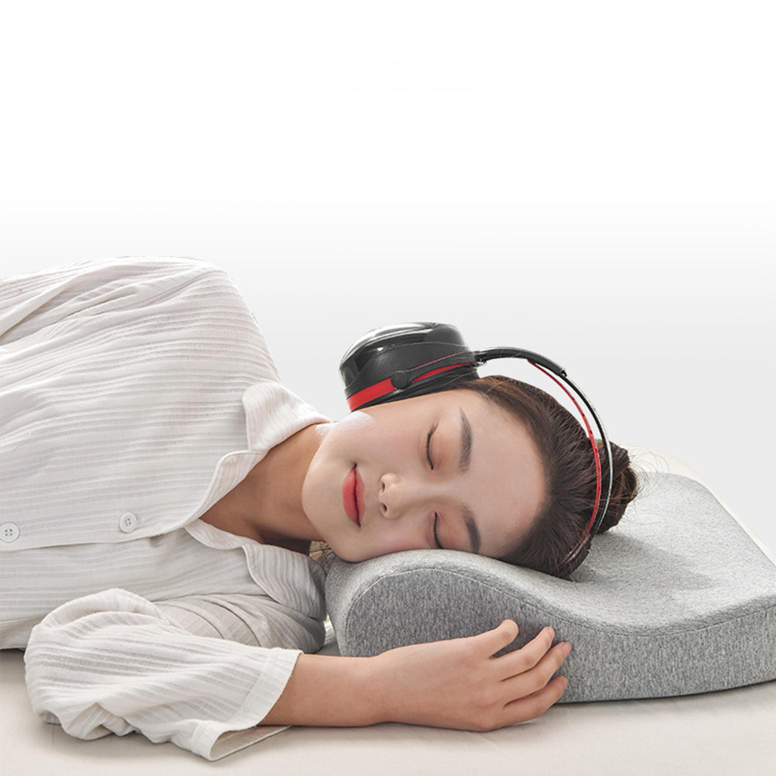 Pillow with Ear Hole Sleeping Pillow for Headphones Stomach Sleeping Earbuds
