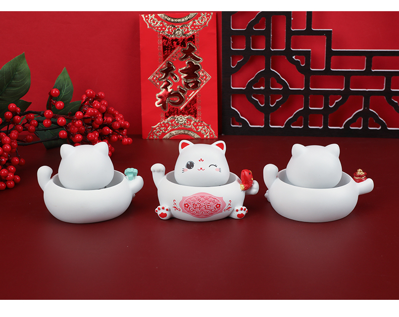 Mèo May Mắn Lắc Đầu Trang Trí Ô Tô- Hàng Chính Hãng