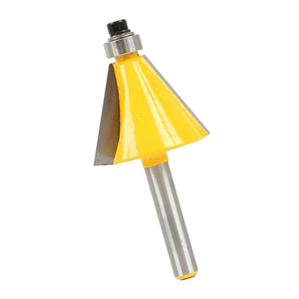 Woodworking 30° &amp; 22.5° Chamfer/Bevel Edging Router Bit with 1/4-Inch Shank