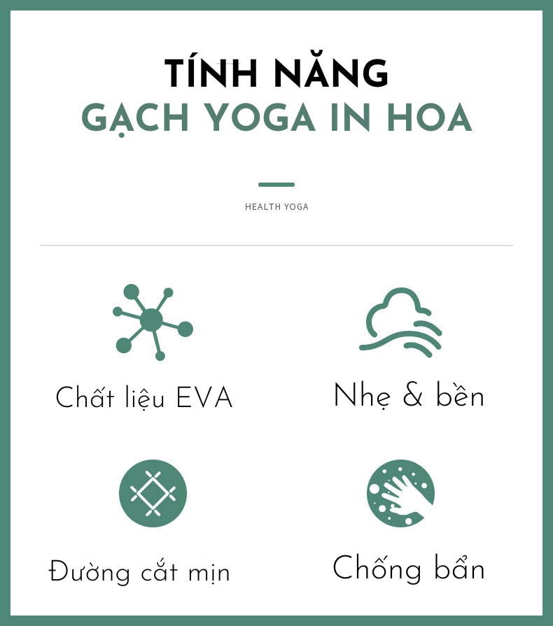 Gạch Tập Yoga In Hoa Mandala, Chất Liệu EVA Cao Cấp, Cứng Cáp, Hỗ Trợ Tập Luyện Yoga