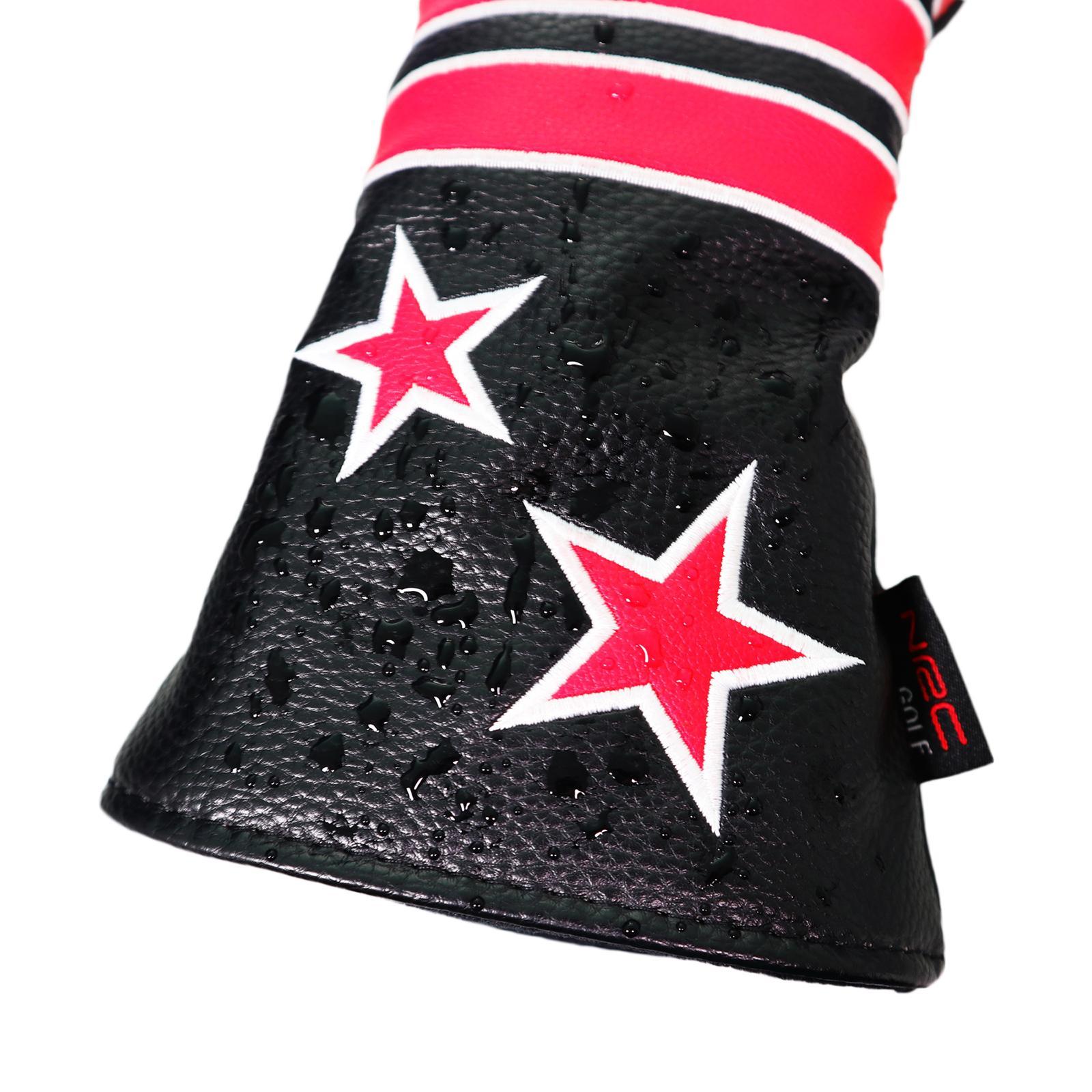 6x PU Golf Wood Headcover Club Drivers Head Covers Club Covers
