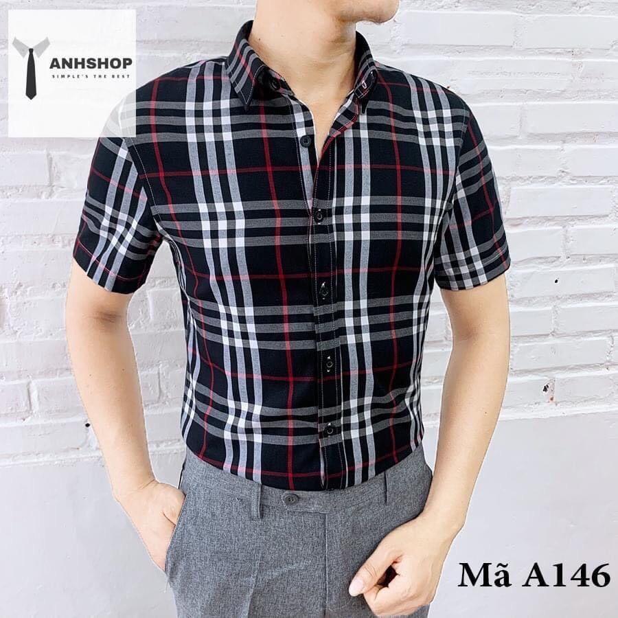 Áo Sơ Mi Ngắn Tay Kẻ Nam - - ́ ̀ ́ ̂