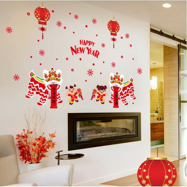 DECAL TRANG TRÍ TẾT - ĐOÀN LÂN SƯ RỒNG