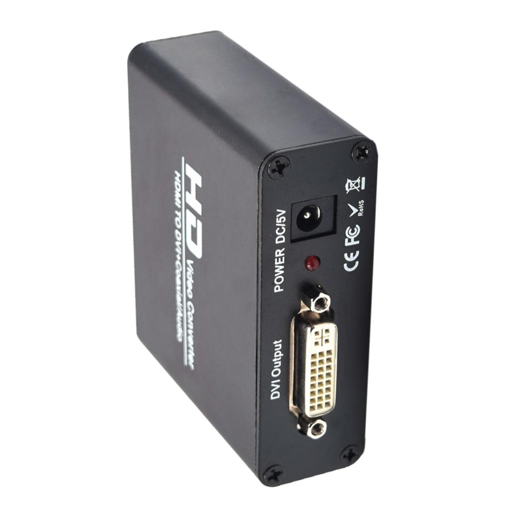 HDMI TO DVI Converter With Coaxial Audio Converter With US Power Adapter