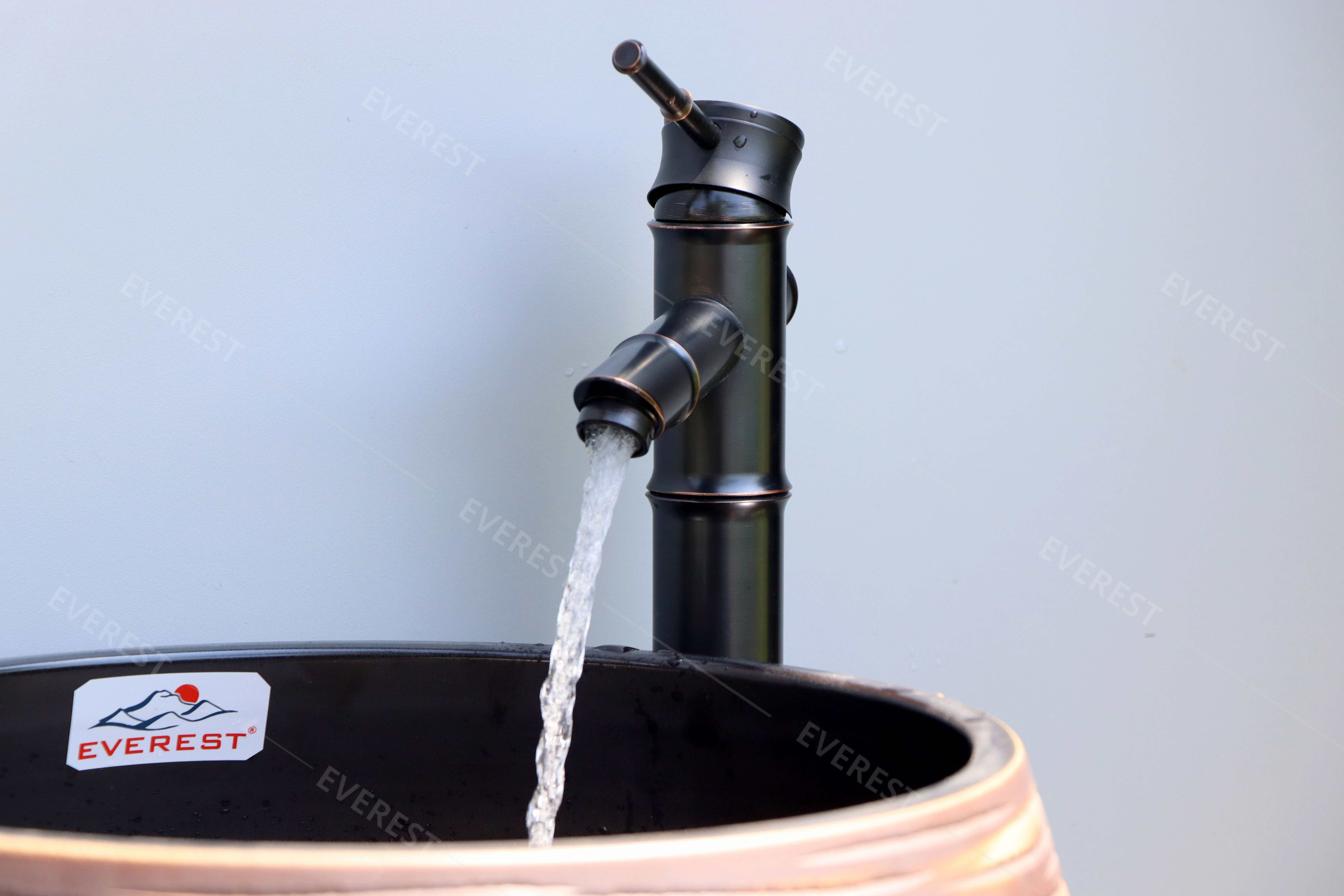 Vòi rửa lavabo đồng đen EVEREST EV-VĐ31