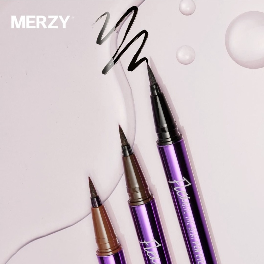 Combo Son Merzy Dreamy Late Night Mellow Tint 4g + Bút kẻ mắt nước Merzy Bite The Beat Pen Eyeliner Flex 0.6g