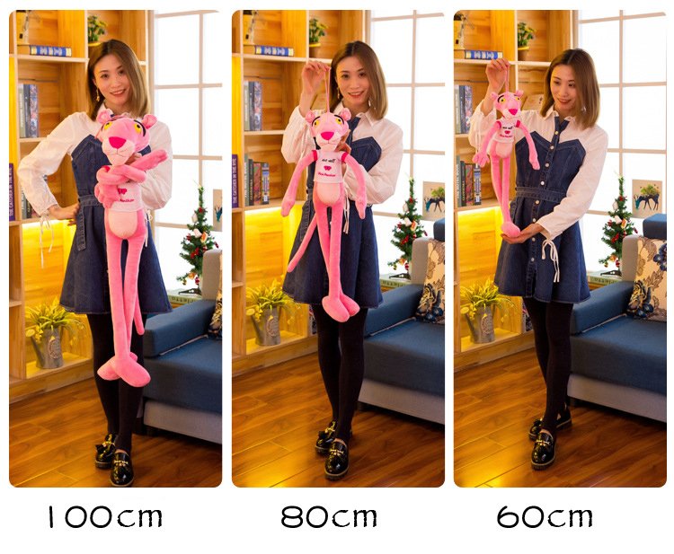 Gấu Bông Báo Hồng Pink Panther Dễ Thương (55cm---&gt;1m5) Hàng Xịn Cao Cấp, An Toàn Cho Người Sử Dụng