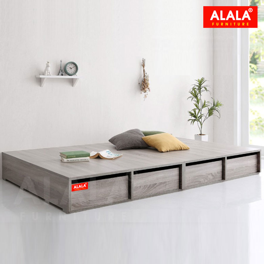 Giường ngủ ALALA48 + 4 hộc kéo / Miễn phí vận chuyển và lắp đặt/ Đổi trả 30 ngày/ Sản phẩm được bảo hành 5 năm từ thương hiệu ALALA/ Chịu lực 700kg