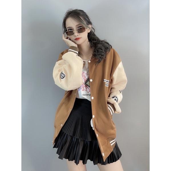 Áo khoác bomber nam nữ nỉ bông dày dặn hàng quảng châu form rộng unisex khoác nỉ CS CANDLES - AK3424
