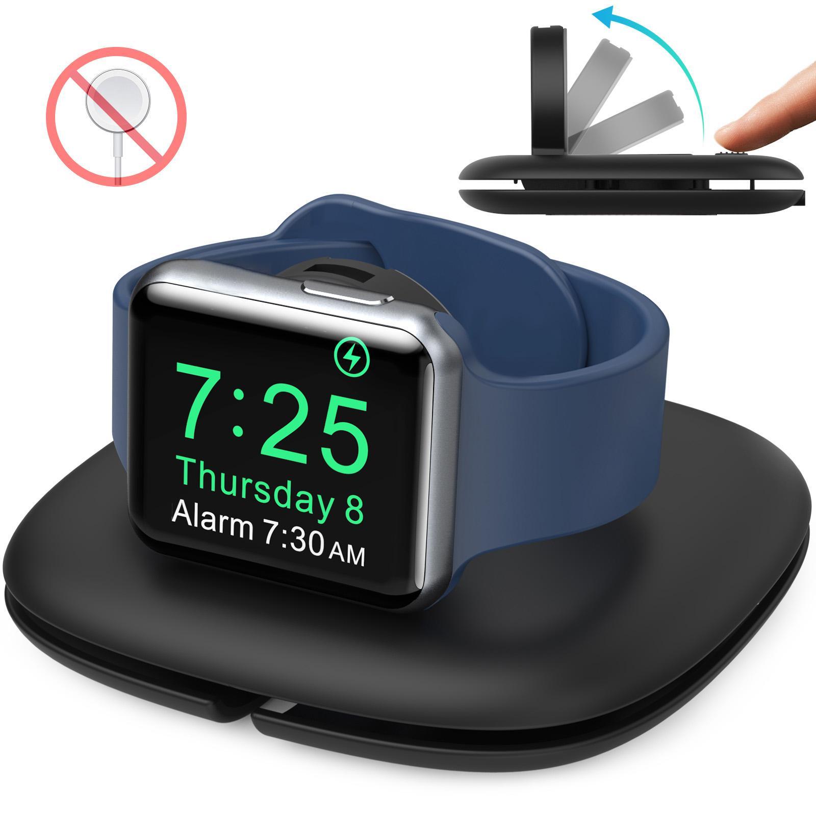 Smart Watch Charger Stand Universal Antislip Nightstand Mode Charging Base Holder Charging Dock Stand Designed for 4 3 2 1 Series Travel