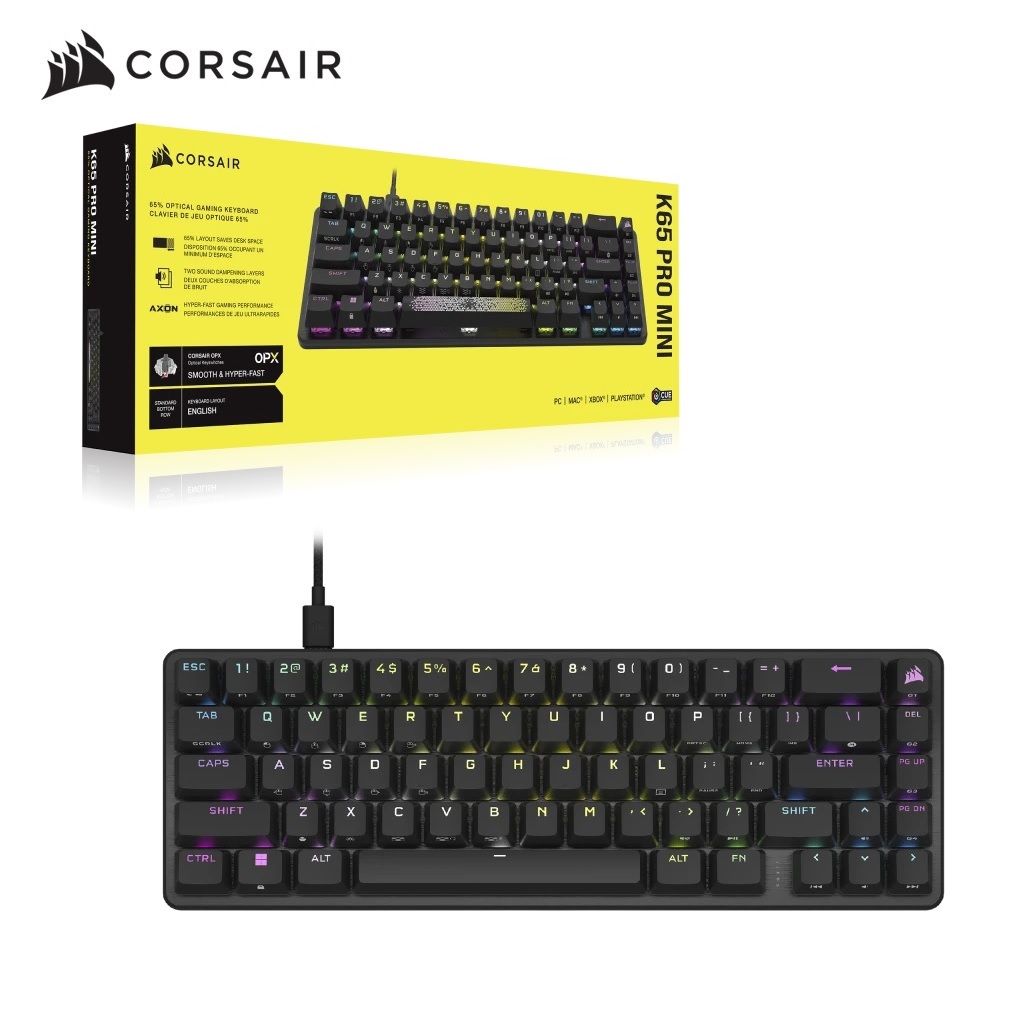 Bàn Phím cơ Corsair K65 PRO MINI RGB OPX - Hàng chính hãng