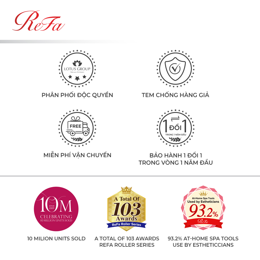 Cây lăn nâng cơ, thon gọn mặt và cơ thể ReFa CARAT RAY