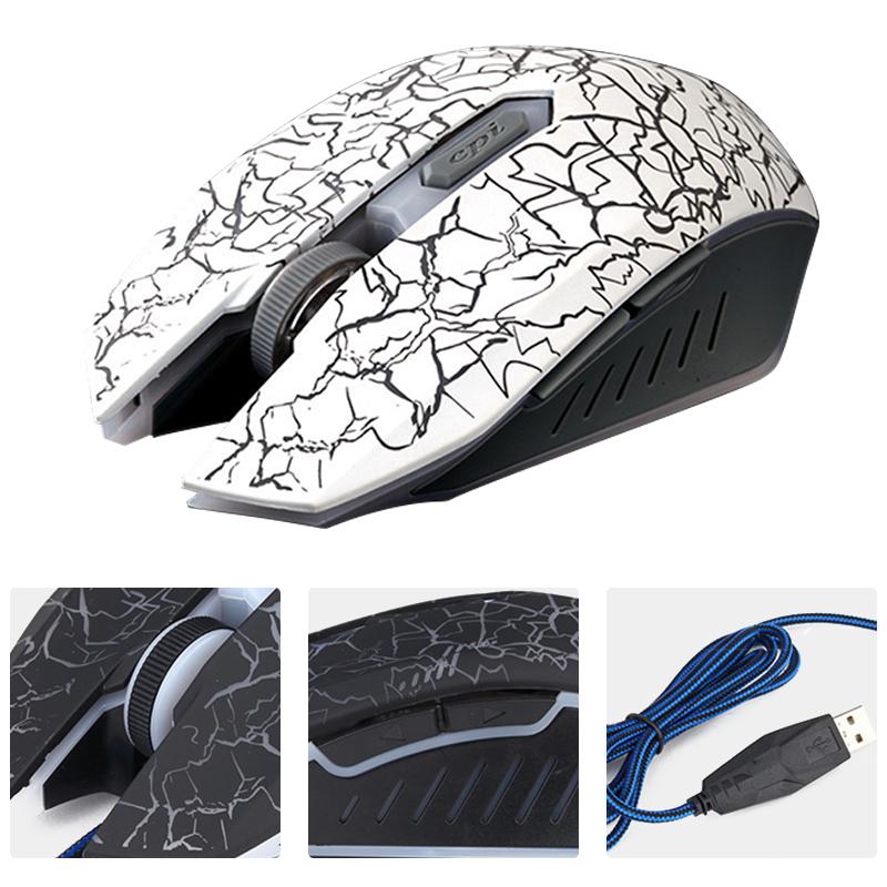 Dữ Liệu Ếch Chuột Chơi Game Có Dây LED Chuột Quang Đèn Nền Cho Trò Chơi Laptop Notebook PC Máy Tính Dành Cho Windows Mac