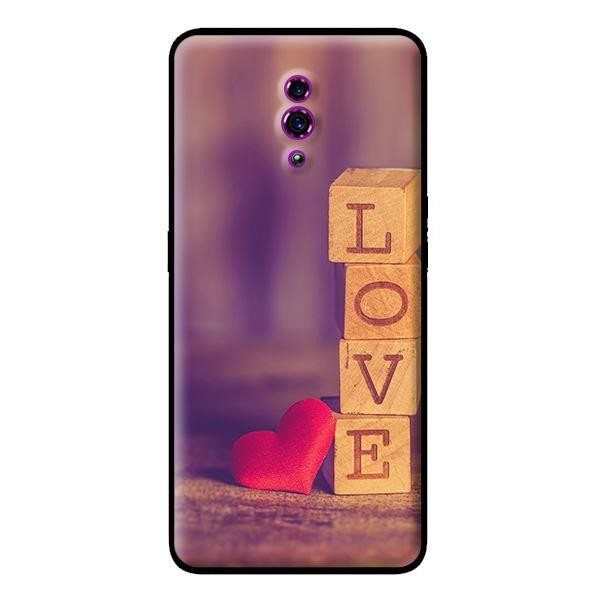 Hình ảnh Ốp lưng dành cho Oppo Reno 10 hình LOVE gỗ