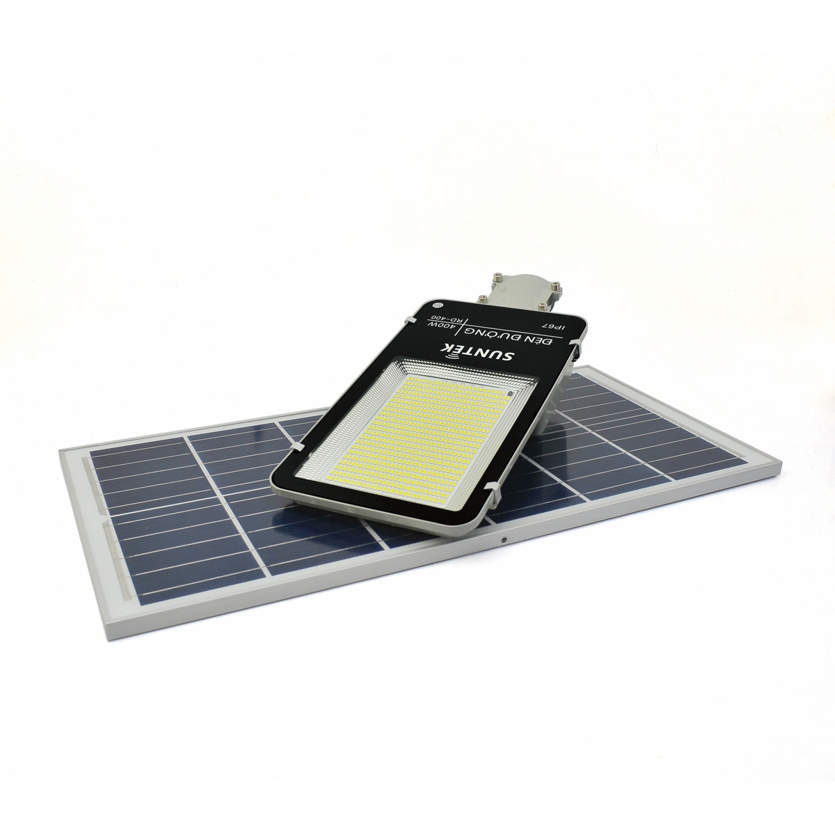 Đèn Đường Năng Lượng Mặt Trời SUNTEK Solar Street Light RD-400 400W - Sáng 12h liên tục | Tự động Bật/Tắt | Điều khiển Từ xa | Chống Bụi/Nước/Va đập/Sét - Hàng Chính Hãng - Bảo hành 18 tháng