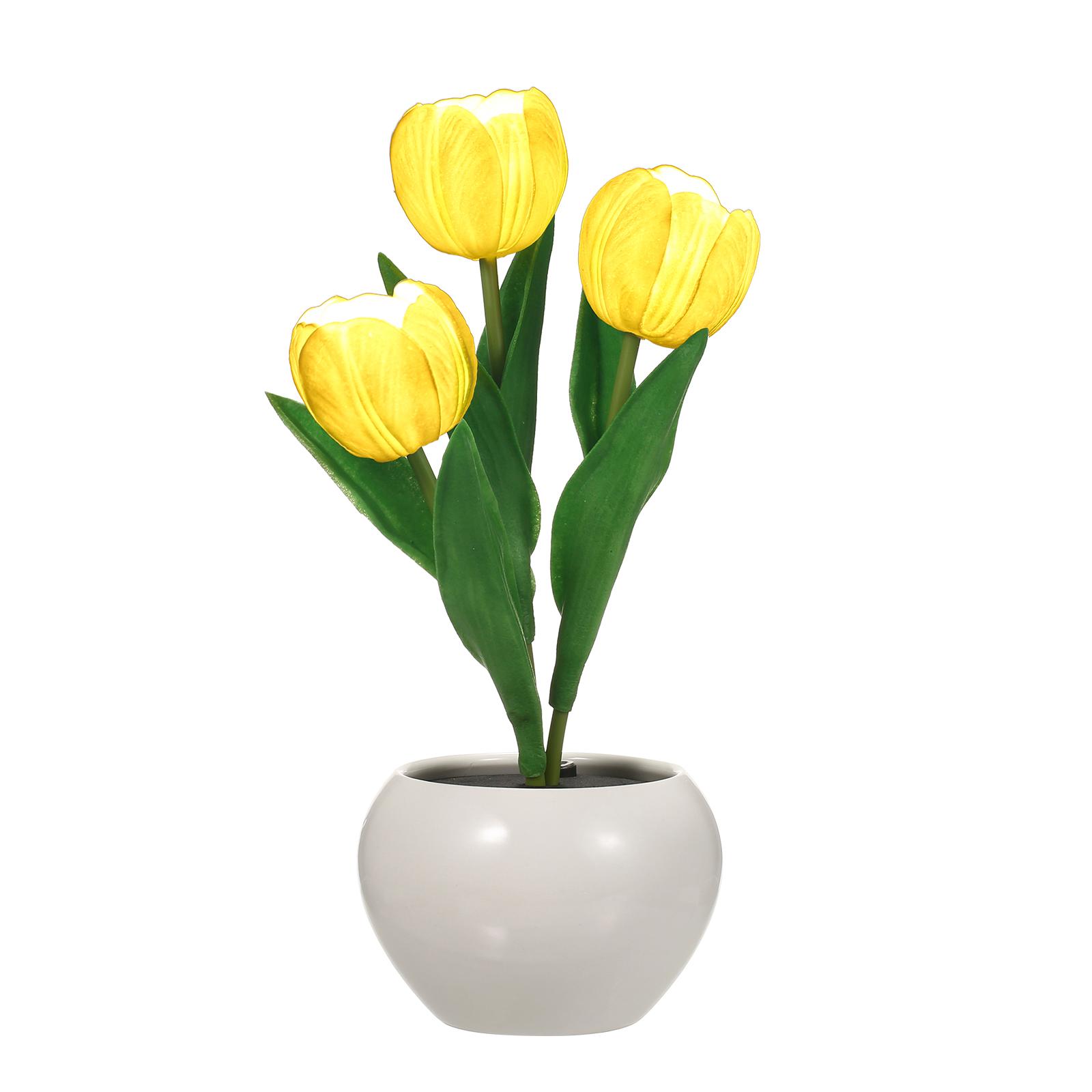 Tulip Lamp Indoor Decorative Table Lamp Flower Pot Lamp Ambient Night Light Gift Potted Plant
