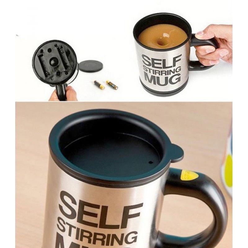 Cốc Cà Phê Self Stirring Mug, Ly Tự Động Khuấy Cafe Không Dùng Thìa Dùng Pin Tiện Dụng, Mẫu Mới 2022