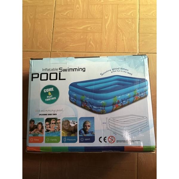 Hồ bơi cho bé hồ bơi bơm hơi size đại 210cmx135cmx55cm swimming pool