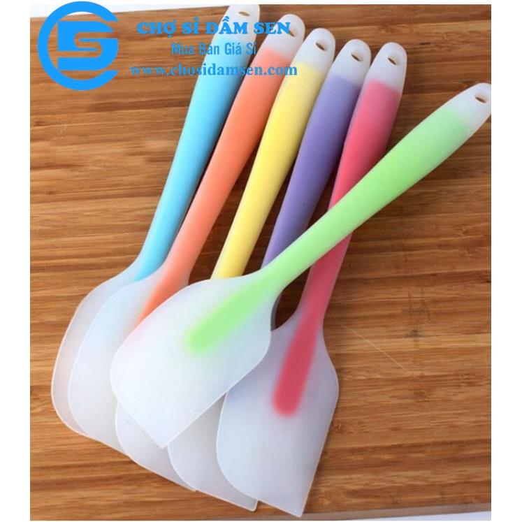 Cây quét kem nhiều màu, Phới dẹt vét, trộn bột silicone đúc liền lõi màu, Spatula- cây trộn bột, cây vét thực phẩm, thức