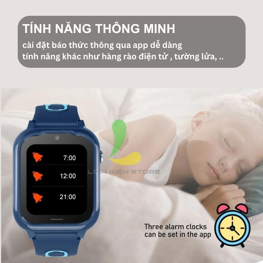 Đồng hồ thông minh định vị trẻ em Wonlex KT28 - Thiết bị đeo tay quan sát trẻ hỗ trợ videocall và nghe gọi 2 chiều - Hàng nhập khẩu