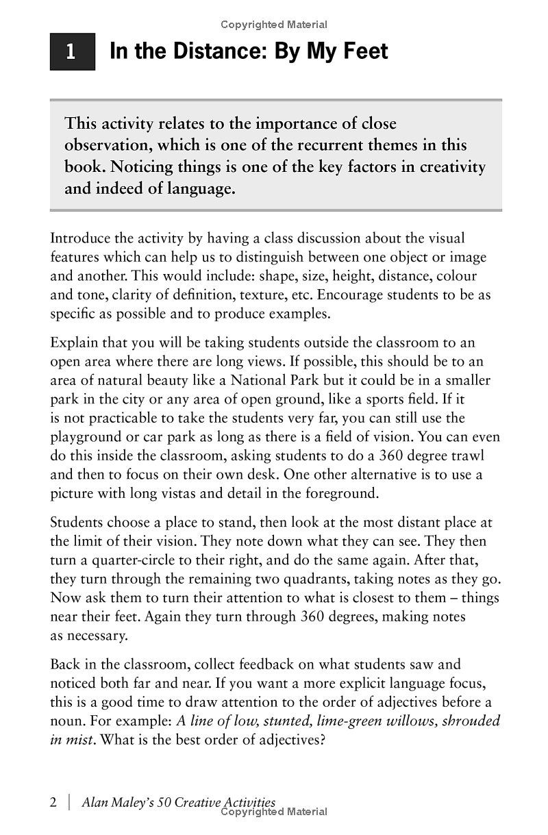 Alan Maley's 50 Creative Activities Pocket Editions: Cambridge Handbooks For Language Teachers