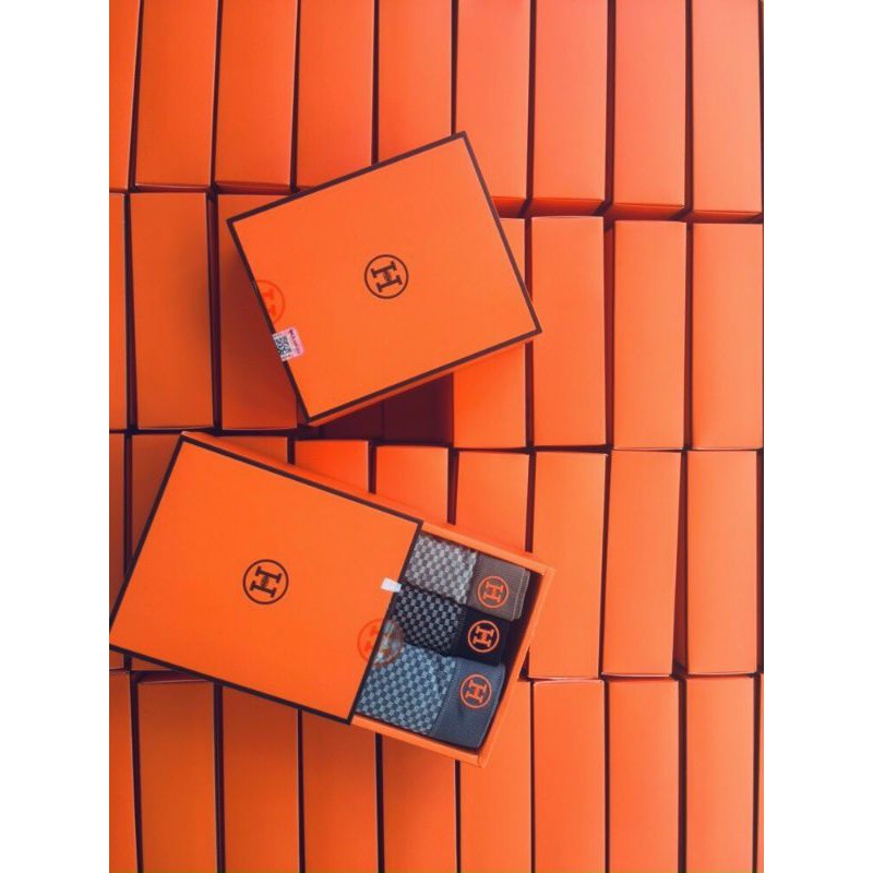 Quần lót boxer/quần sịp đùi nam chữ H, hộp cam cao cấp, fullbox, com bo 3 chiếc/hộp