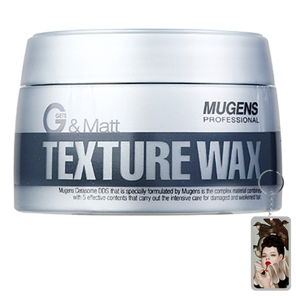 Sáp vuốt tóc siêu cứng Mugens Texture Wax Hàn Quốc 90g + Móc khóa