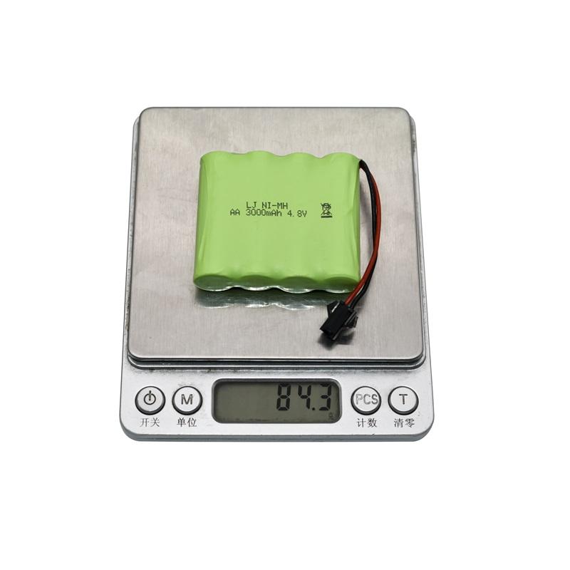 (Phích cắm SM) Pin NiMH 4.8v 3000mah + Bộ sạc cho đồ chơi Rc Xe ô tô Xe tăng Robot Thuyền Súng Ni-MH AA Bộ pin sạc 4.8v Màu sắc: 1 Cái