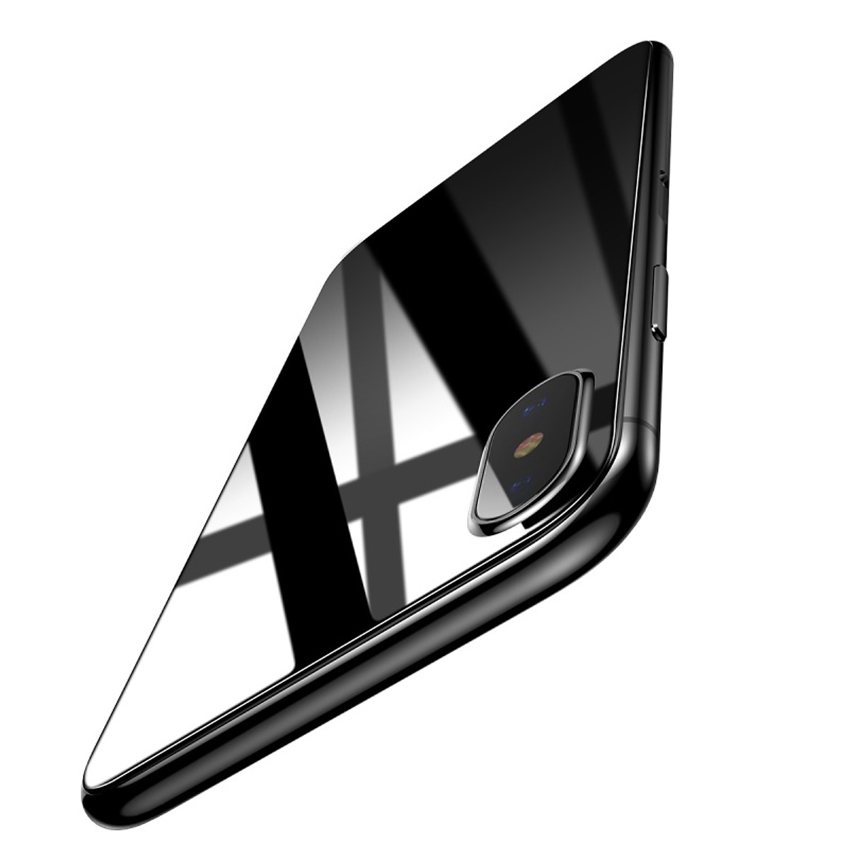 Miếng dán kính cường lực mặt lưng cho iPhone X / iPhone Xs hiệu Baseu siêu mỏng 0.3mm Full mặt lưng độ trong HD, chống trầy, chống bụi - hàng nhập khẩu