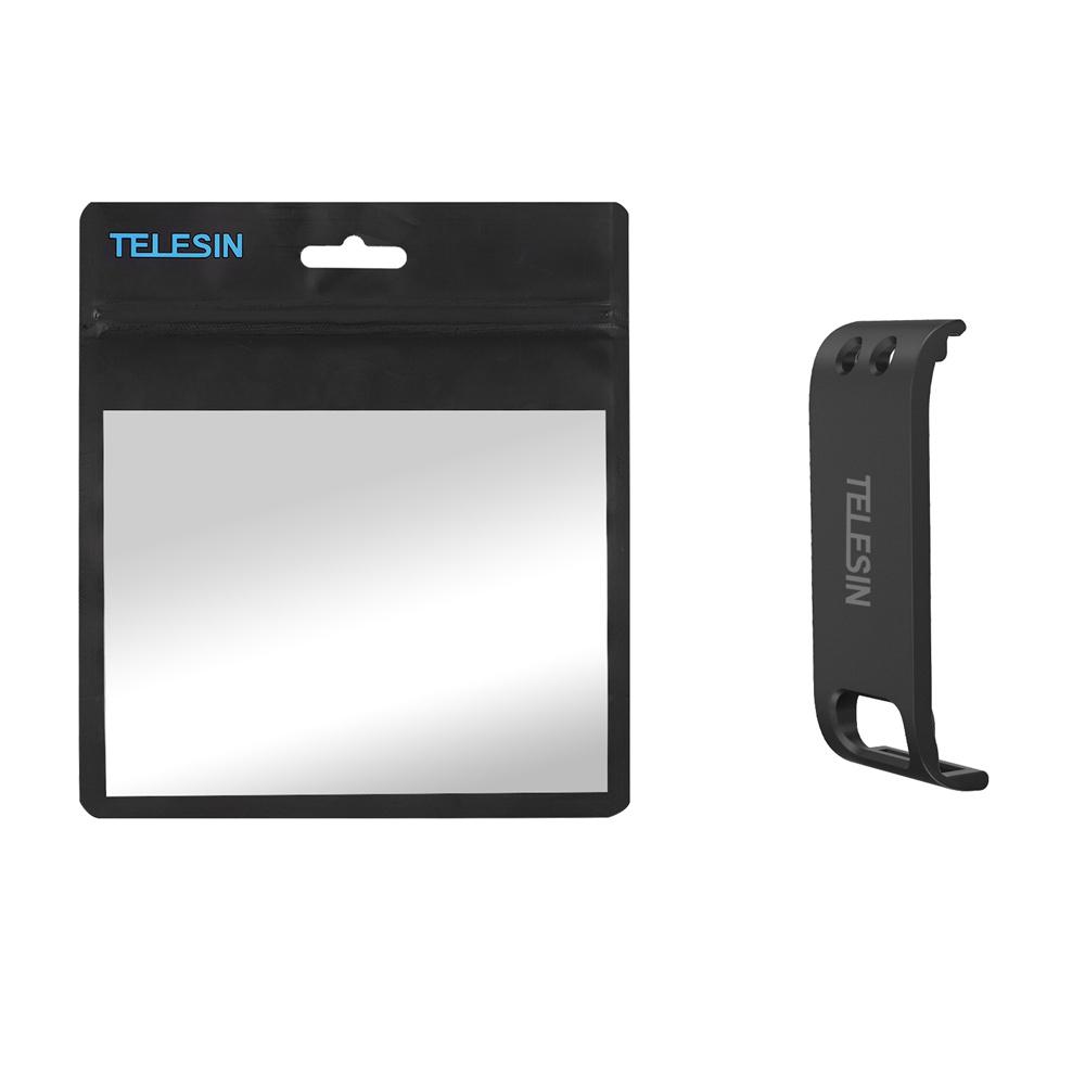 Telesin cho GoPro Hero 11 10 9 Camera hành động đen có thể thay thế được nắp pin với cổng sạc loại C dễ dàng có thể tháo rời